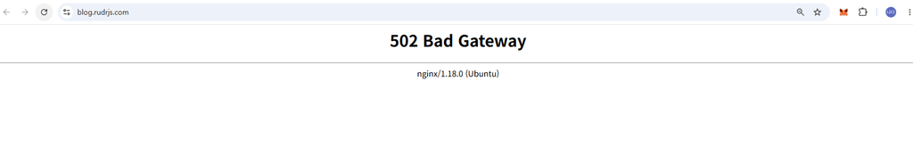 502 Bad Gateway 에러