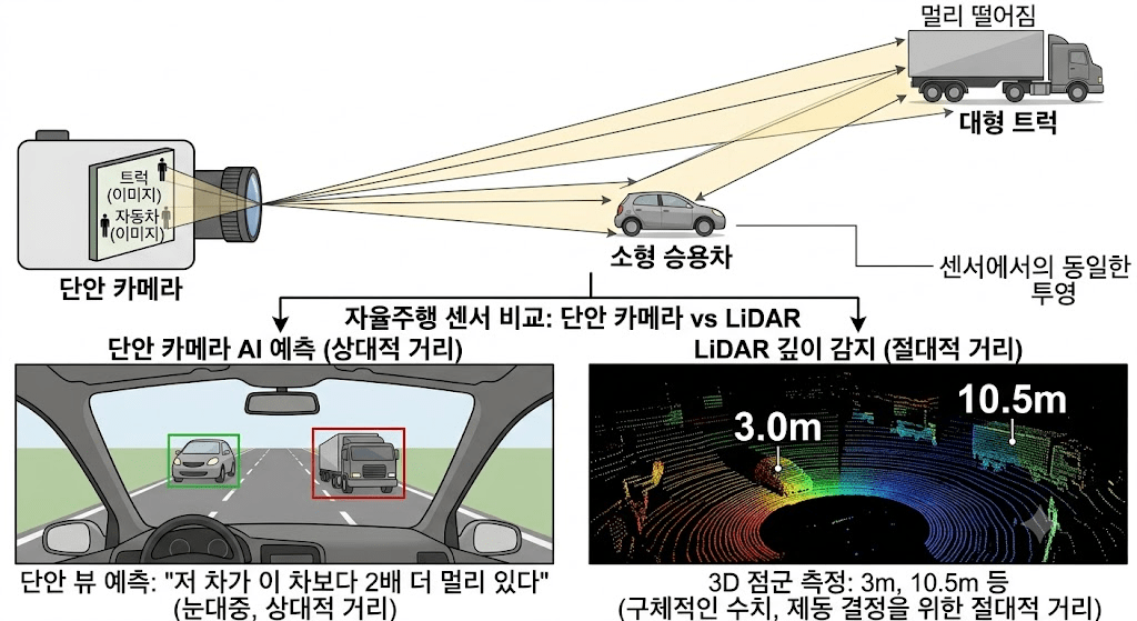 자율주행 카메라 거리 측정의 난제 스케일 모호성